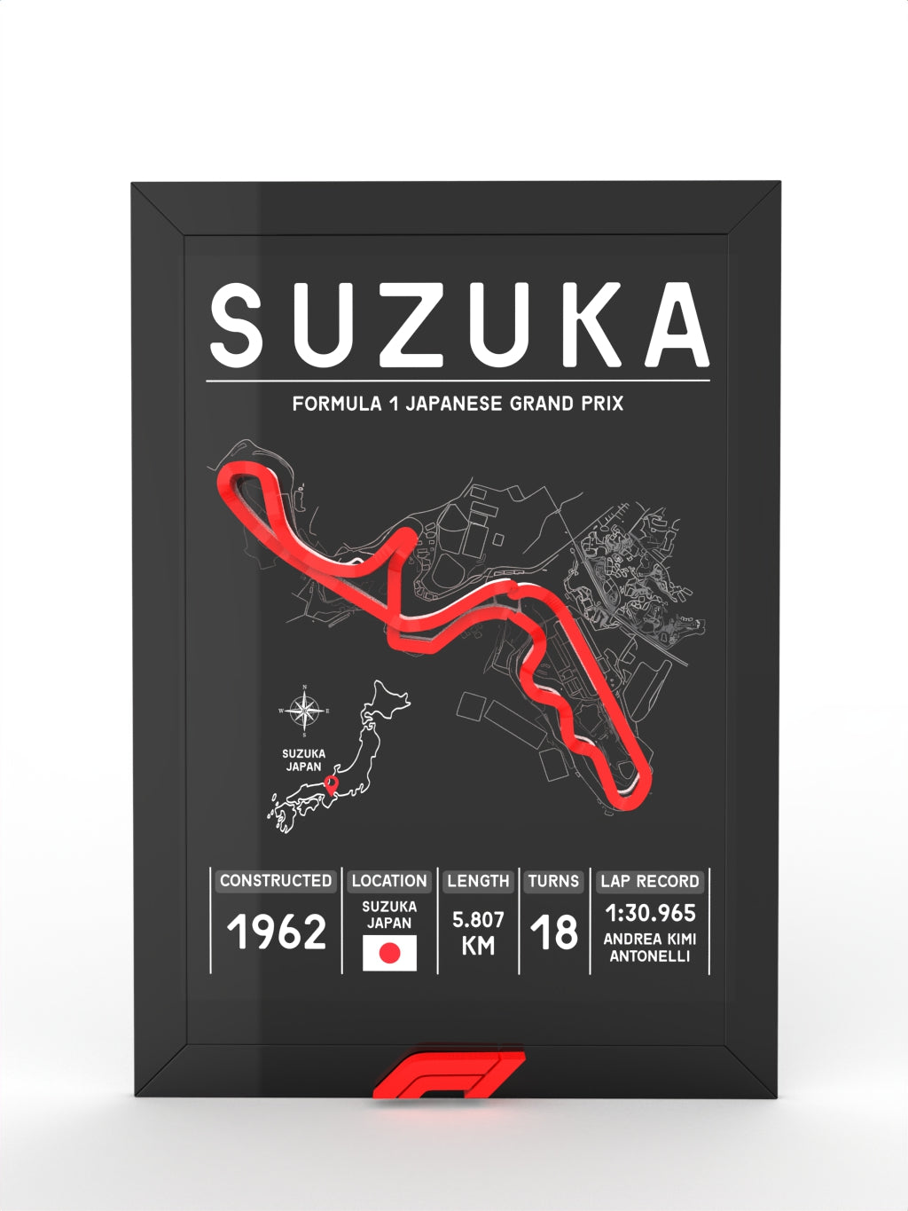 3D POSTER CIRCUITO SUZUKA (JAPON) , FORMULA 1 RACER (Copy)